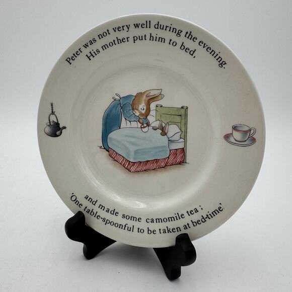 Wedgwood Mrs. Tiddy Winkle Dinner Plate and Peter Rabbit B&B Plate Bone China - Picture 5 of 12